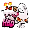 🎂 Эмодзи «bloody bunny» для Telegram