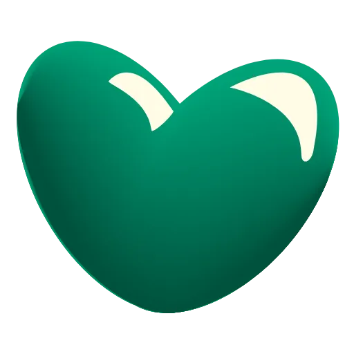 💚 Эмодзи «Glass Hearts» для Telegram