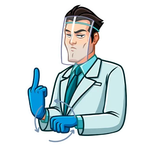🖕 Стикер «Главный врач» для Telegram