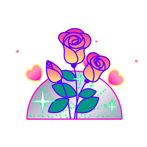 🌹 Стикер «Глиттер» для Telegram