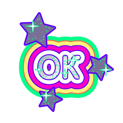 👌 Стикер «Глиттер» для Telegram