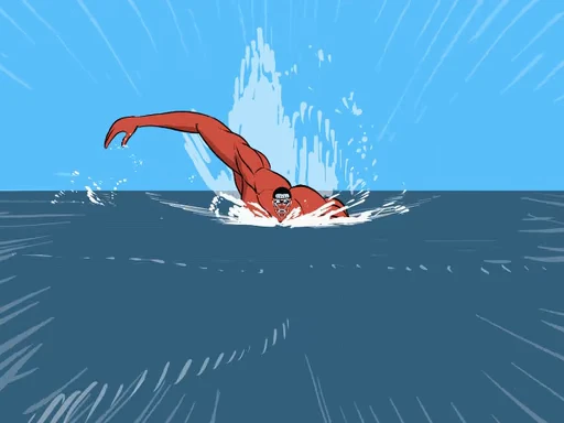 🏊‍♂️ Стикер «Glitter Friends» для Telegram