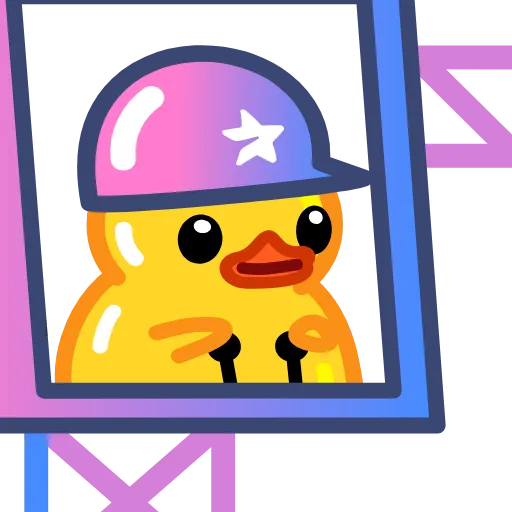 💪 Стикер «Telegram Duck» для Telegram
