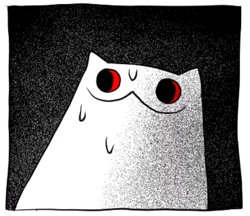 Стикерпак Gloomy Cat для Telegram — скачать