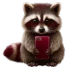 🦝 Эмодзи «glossy burgundy» для Telegram