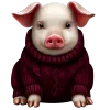 🐷 Эмодзи «glossy burgundy» для Telegram