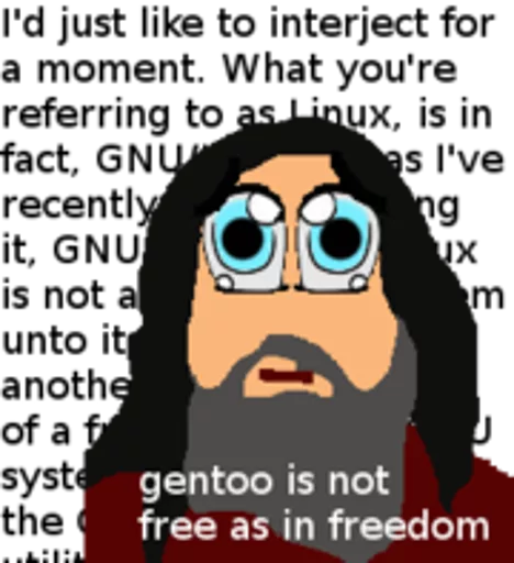 👀 Стикер «GNU/Memes» для Telegram