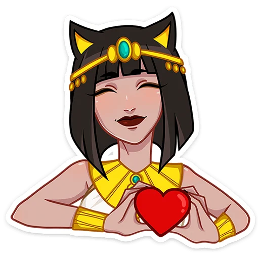 ❤️ Стикер «Богиня Баст» для Telegram