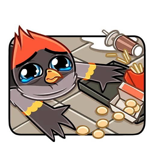 😭 Стикер «Щегол» для Telegram