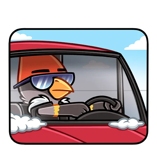 🏎 Стикер «Щегол» для Telegram