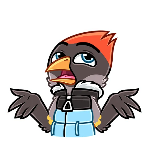 🤷‍♀️ Стикер «Щегол» для Telegram