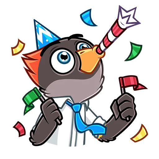 🥳 Стикер «Щегол» для Telegram