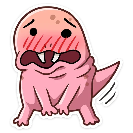 🤭 Стикер «Голый землекоп Naked mole» для Telegram