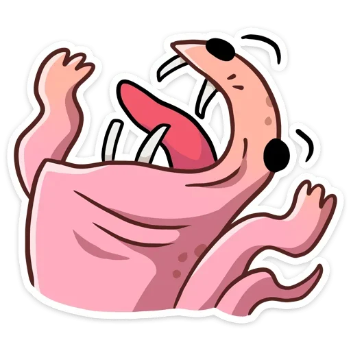 😝 Стикер «Голый землекоп Naked mole» для Telegram