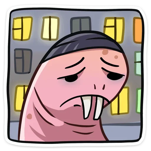 😔 Стикер «Голый землекоп Naked mole» для Telegram