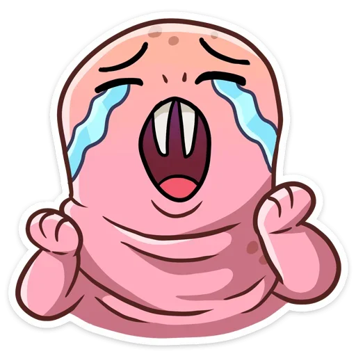 😭 Стикер «Голый землекоп Naked mole» для Telegram