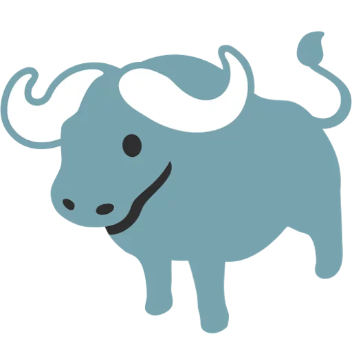 🐃 Стикер «google emoji animals» для Telegram