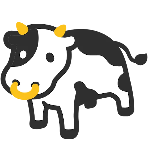 🐄 Стикер «google emoji animals» для Telegram