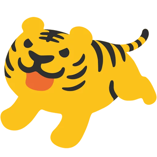 🐅 Стикер «google emoji animals» для Telegram