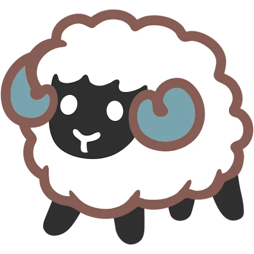 🐑 Стикер «google emoji animals» для Telegram