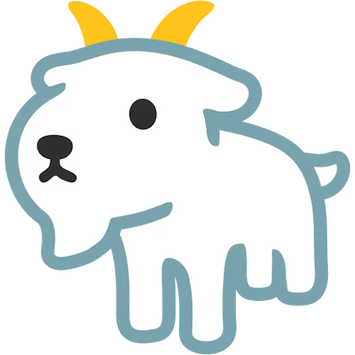 🐐 Стикер «google emoji animals» для Telegram