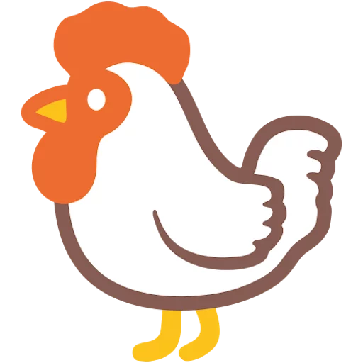 🐓 Стикер «google emoji animals» для Telegram