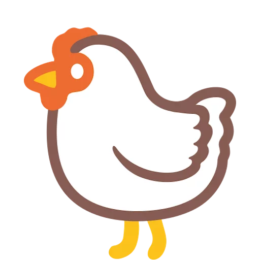 🐔 Стикер «google emoji animals» для Telegram