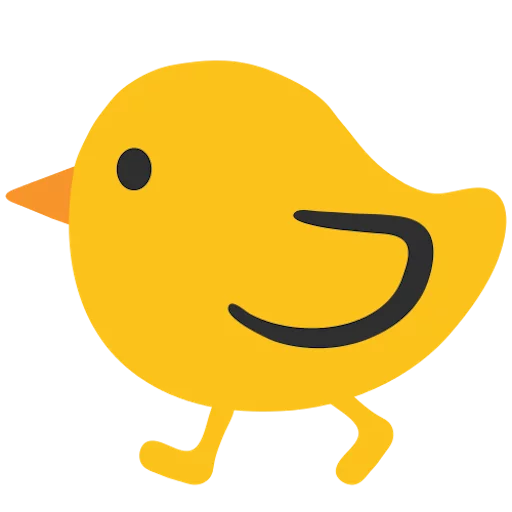 🐤 Стикер «google emoji animals» для Telegram