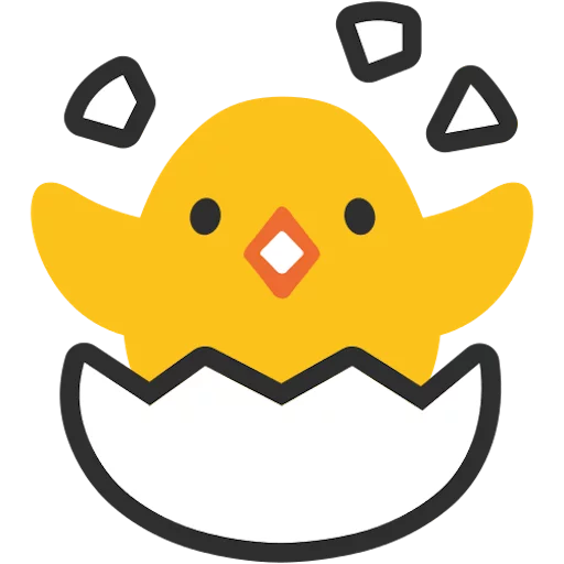 🐣 Стикер «google emoji animals» для Telegram