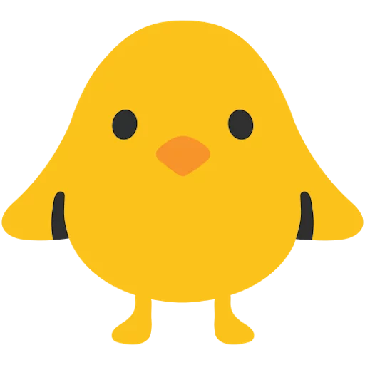 🐥 Стикер «google emoji animals» для Telegram