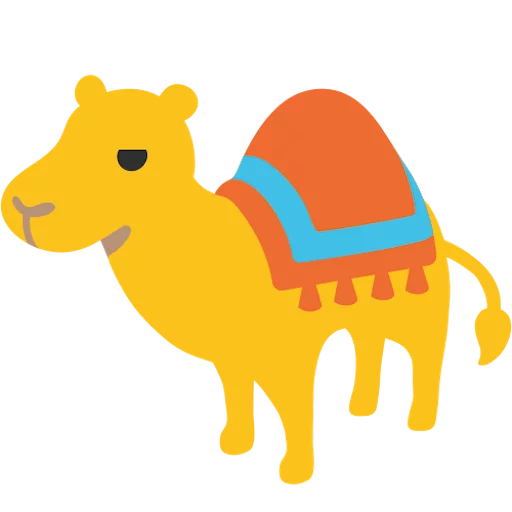 🐪 Стикер «google emoji animals» для Telegram