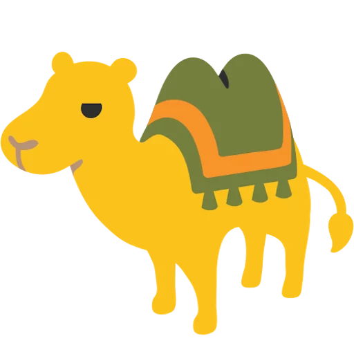🐫 Стикер «google emoji animals» для Telegram