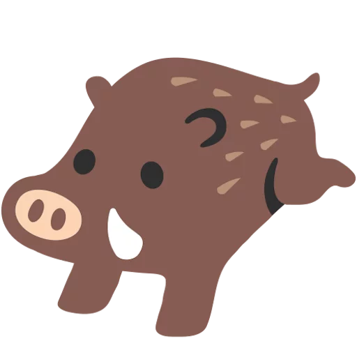 🐗 Стикер «google emoji animals» для Telegram