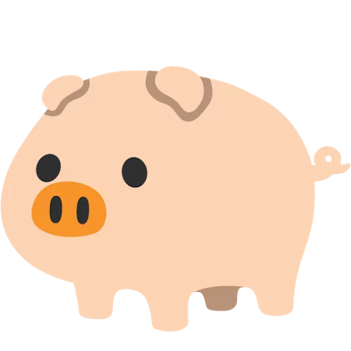 🐖 Стикер «google emoji animals» для Telegram