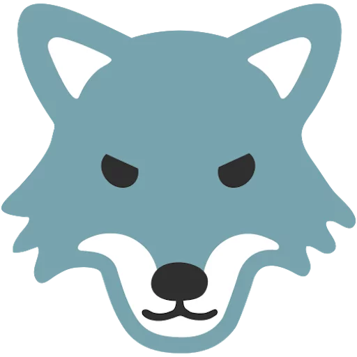 🐺 Стикер «google emoji animals» для Telegram
