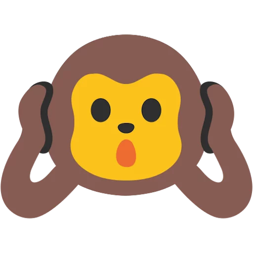 🙉 Стикер «google emoji animals» для Telegram