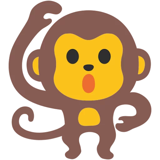 🐒 Стикер «google emoji animals» для Telegram