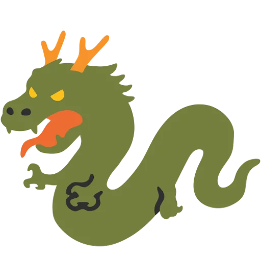 🐉 Стикер «google emoji animals» для Telegram