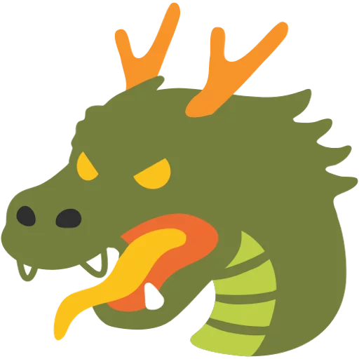 🐲 Стикер «google emoji animals» для Telegram
