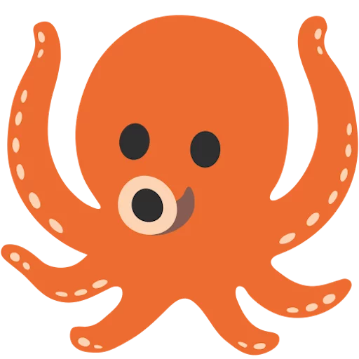 🐙 Стикер «google emoji animals» для Telegram