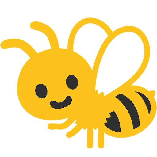 🐝 Стикер «google emoji animals» для Telegram