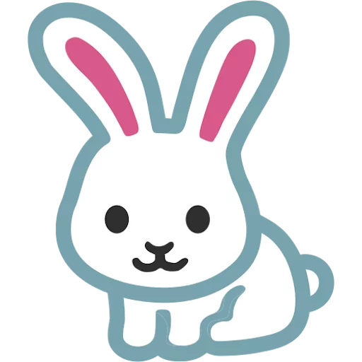 🐇 Стикер «google emoji animals» для Telegram