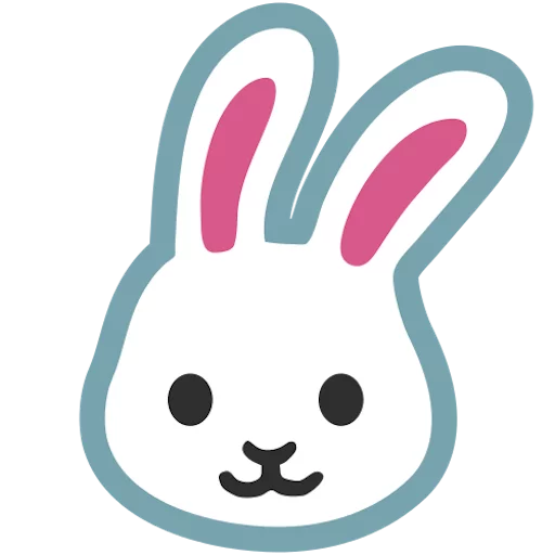 🐰 Стикер «google emoji animals» для Telegram