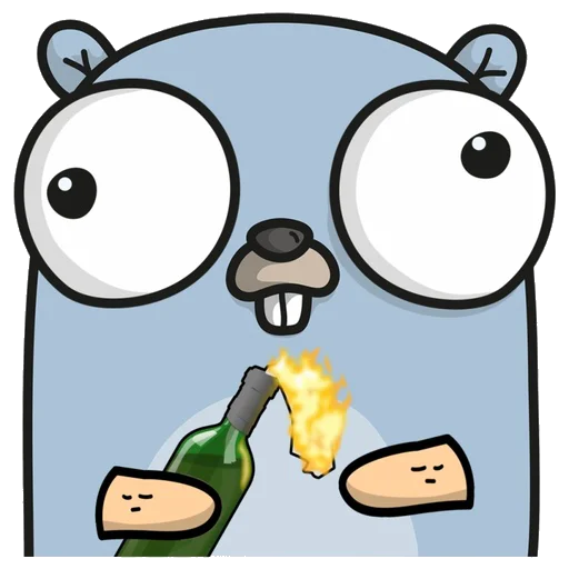🍾 Стикер «Gopher» для Telegram
