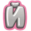 ♥️ Эмодзи «Розовые пятнистые и серые буквы в одном паке, иконки.» для Telegram