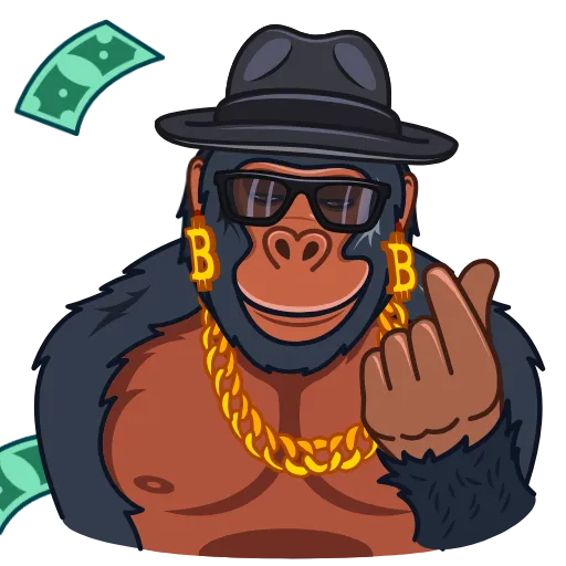 Стикерпак Gorilla для Telegram — скачать
