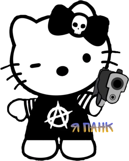 Стикерпак ♡𝐆𝐨𝐭𝐡𝐢𝐜 𝐊𝐢𝐭𝐭𝐲♡ для Telegram — скачать