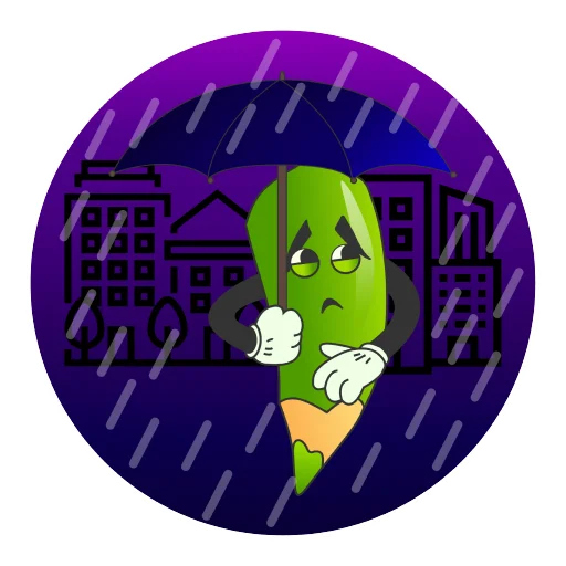 ☔️ Стикер «Грамотность» для Telegram