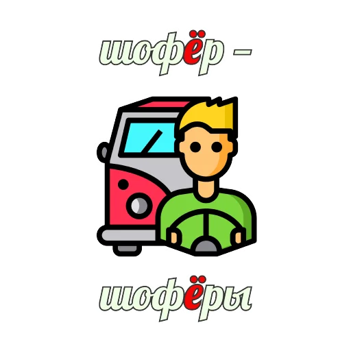 🚘 Стикер «Грамотность» для Telegram