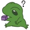 🤔 Эмодзи «Greed &amp; Perry - грибочек и лягушонок» для Telegram